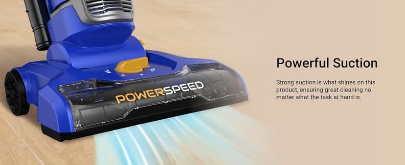 eureka NEU182A PowerSpeed Bagless Upright Vacuum Cleaner, Lite, Blue