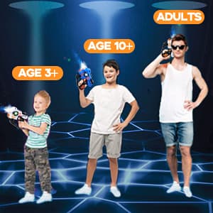 Laser Tag, 2 Lazer Toy Gun of Projector with Digital LED Score Display, Gifts for Kids, Teens, Adults, Shooting Battle Games with 3 Targets, Birthday Gift Toys for 6 7 8 9 10 11 12+Year Old Boys Girls