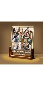 Personalized Best Friend Birthday Gifts for Women, Unique Friendship Gifts, Custom Acrylic Night Light Friend Picture Frame with Photo Name, Long Distance BFF Sister Bestie Christmas Gift