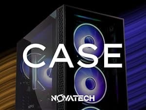 NOVATECH Phantom - Prebuilt Gaming PC Desktop Computer - RTX 3050 - Intel i7 Xeon 3.5GHz - 16GB RAM - 512GB M.2 SSD WiFi/BT, Win 11 Pro - Gaming Computer Tower, Pre Built PC Gaming - 1 Year Warranty