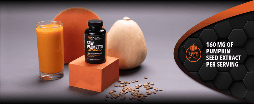 HAVASU NUTRITION Saw Palmetto Supplement with Stinging Nettle and Pumpkin Seed Extract - Advanced 3X Formula - DHT Blocker Urinary Health and Prostate Support for Mens Health - Vegan, Non-GMO Capsules - 2 Month Supply