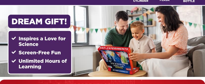 Doctor Jupiter My First Science Kit for Kids Ages 4-5-6-7-8 | Christmas, Birthday Gift Ideas for 4+ Year Old Boys & Girls | Toy Stem Kit with 100+ Experiments | Learning & Educational Projects