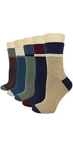 YZKKE 3Pack Mens Super Thick Wool Warm Socks - Soft Comfort Casual Crew Winter Socks