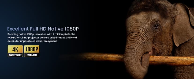 Projector, Native 1080P Full HD Bluetooth Projector with Speaker, Outdoor Portable Movie Mini Projector Compatible with Laptop, Smartphone, TV Stick, Xbox, PS5