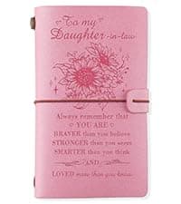 PRSTENLY Sister In Law Gifts Leather Journal, 140 Page Refillable Journal Christmas Graduation Birthday Mothers Day Gifts for Sister In Law