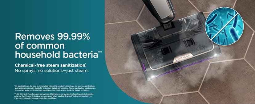 Shark Steam Pickup Lightweight 3-in-1 Steam Mop Cleaner Picks Up Debris, Deep Scrubs & Steam Sanitizes - All At Once for Home with Sealed Hard Floors like Hardwood, Tile & Laminate, SD201