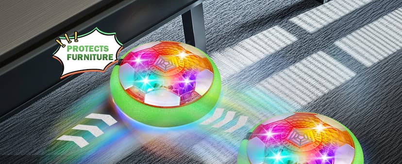 BaLaM Hover Soccer Ball Toys for 3-8 Year Old Kids Toddler Boys Girls, Christmas Birthday Gifts for Kids Age 4-6 5-7 8-12, Indoor Rechargable Light-up Toys Games