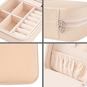 KElofoN Travel Jewelry Case and Organizer with Mirror - Gift for Women and Girls