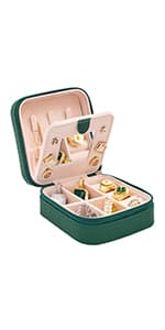 KElofoN Travel Jewelry Case and Organizer with Mirror - Gift for Women and Girls
