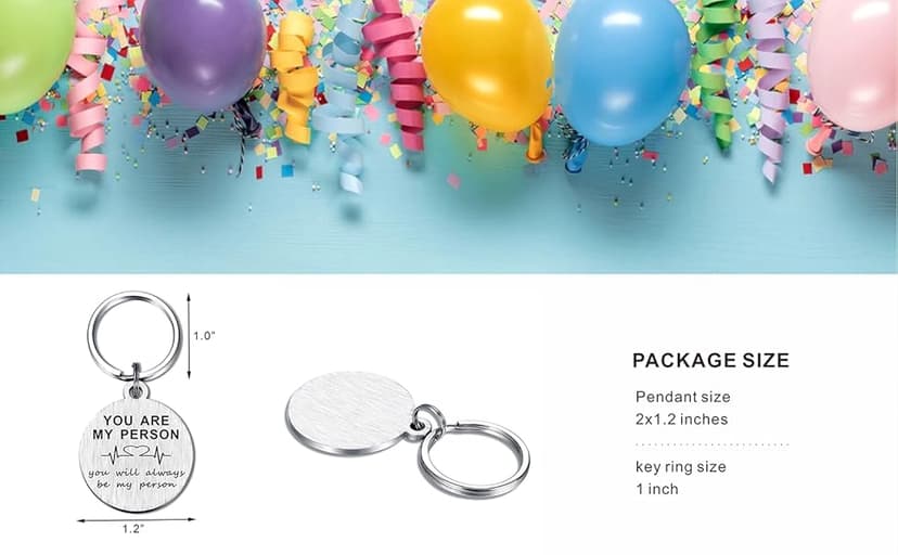 You are My Person Gifts Bff Women Teens Girls Best Friends Keychain Birthday Valentines Key Chains Rings