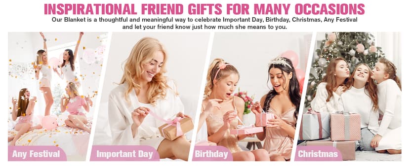 Best Friend Bestie Gifts for Women - Best Friend Birthday Gifts - Friendship Presents for Women - Long Distance BFF Presents - BFF Christmas Mothers Day Valentines Day Blanket 50"X60"