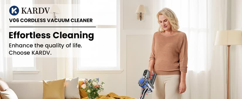 Cordless Vacuum Cleaner, 500W/40Kpa Vacuum Cleaners for Home, 60Mins Stick Vacuum with LED Display, Anti-Tangle & Wall Mount Charging, 8 in 1 Lightweight Vacuum for Hard Floors Carpet Pet Hair