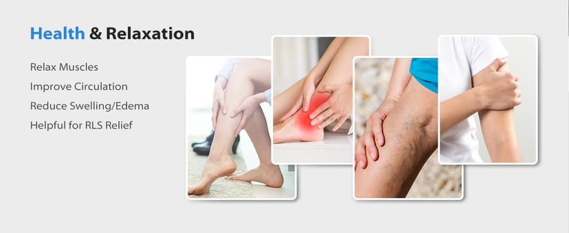 CINCOM Leg Massager for Circulation and Pain Relief, Air Compression Calf Massager with 2 Modes 3 Intensities Helpful for RLS Edema and Muscles Relaxation Gifts