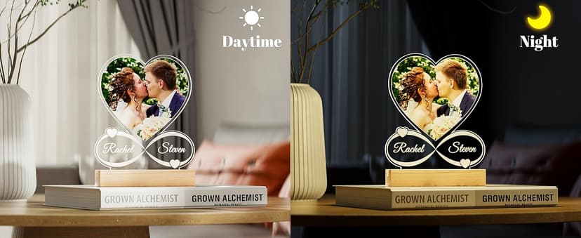 Spotify Plaque Personalized Gifts for Women Men, Custom Music Spotify Song Plaque, Customized Photo Picture Frames, Personalized Anniversary Birthday Gifts for Her Him Boyfriend Girlfriend Couples