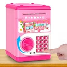 Pink Piggy Bank for Kids with Password Code Lock and Auto Grab Bill Slot, PhilaeEC Real Money Cash Coin Can Saving Box Electronic Money Safe Bank, Hot Gift for 4 7 8 9 10 11 Year Old Boys Girls
