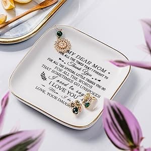Birthday Gifts for Mom from Daughter Jewelry Dish - Thank You! for all the words that sometimes go unSpoken, I need to say I Love You!" Gifts for Mom Christmas Mothers Day Valentines Thanksgiving