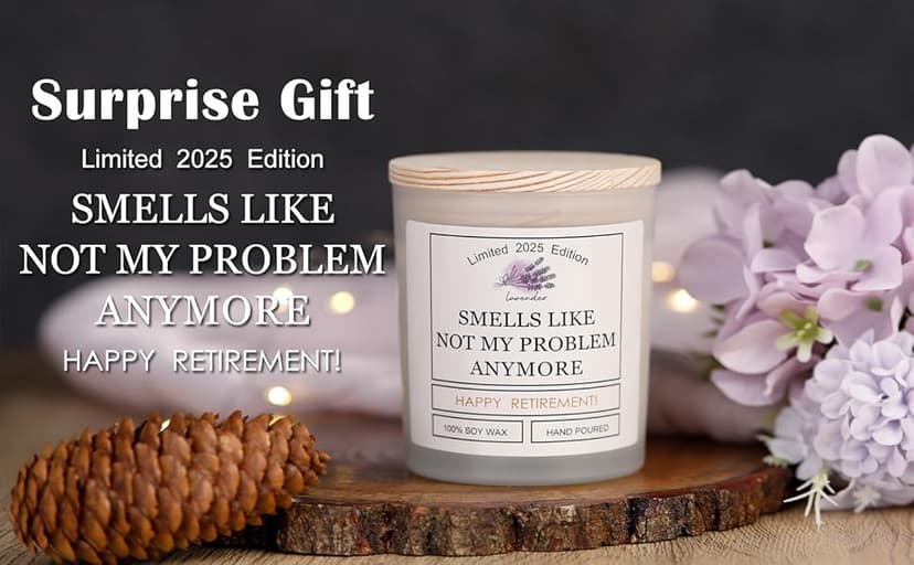 Retirement Gift for Woman, Retirement Gifts for Men Women Farewell Gifts for Coworker Teachers Friends Boss 2025 Leaving Goodbye Best Cool Happy Party Decorations Banner Card Candles