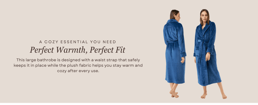 Turquaz Plush Robes For Women, Soft Warm Fleece Bathrobe for Women