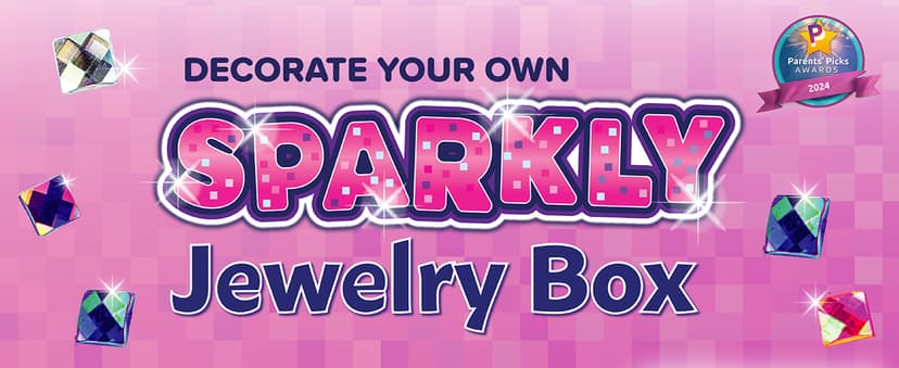 PURPLE LADYBUG DIY Jewelry Box Craft Kit for Girls Ages 4-12, Arts and Crafts for Kids, Creative Toys for Little Girls 6-8 Years Old, Birthday Gift for 5+ Year Old Girl, Mosaic Mermaid Unicorn Design