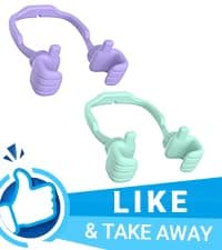 Stocking Stuffers for Teens Girls Boys Adults Cell Phone Stand: UPGRADE Adjustable Thumbs Up Lazy Phone Holder for Desk Cool Gadgets Fun Birthday Gift Ideas for Kids Teenager Women Gifts for Christmas