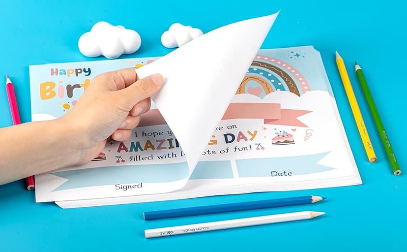 Lesnala 50 PCS Boho Birthday Printable Certificates for Kids Classroom Present for Children Teachers Students Parents for End of Semester Back to School Home Study Award Supplies Rainbow