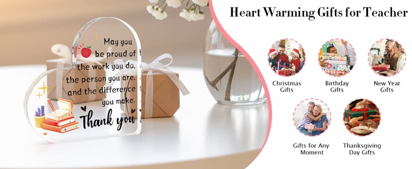 Teacher Gifts for Women,End of Year Teacher Gifts,Teacher Appreciation Gifts,Teacher Christmas Gifts,Thank You Teacher Valentines Gift,Teacher Gifts from Student Desk Home Office Decor