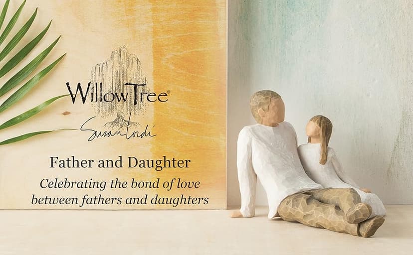 Willow Tree Father and Daughter, Celebrating Loving Bond Between Fathers and Daughters, Grandfathers and Granddaughters, Works Well in Family Groupings, Sculpted Hand-Painted Figure