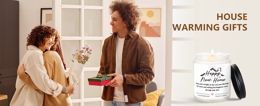 House Warming Gifts New Home Housewarming Gifts for Women Men Friend New Home Gift Ideas Cool New Homeowner Gift House Warming Apartment Party Decor Closing Presents for Home Buyers Scented Candle