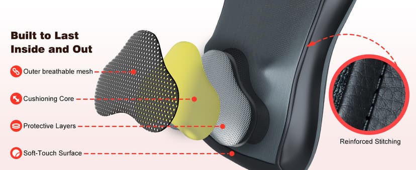 Shiatsu Back Massager with Heat : Up and Down Rolling Massage - Electric Back Massager for Pain Relief Deep Tissue - Heated Lower Back Massager for Office, Home Use