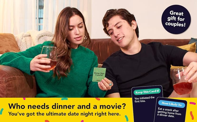 The Ultimate Date Night Game by Relatable, Great for Couples Games and Stay at Home Date Night Ideas, From The Makers of Let's Get Deep Relationship Card Game, Includes 300 Cards & Spinner