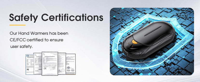 AI Hand Warmers Rechargeable 2 Pack, 6000mAh Electric Hand Warmers, AI Smart Chips 20Hrs Long Safe Heat, Portable Pocket Heater, Gifts for Christmas, Outdoor, Golf, Hunting, Camping Accessories