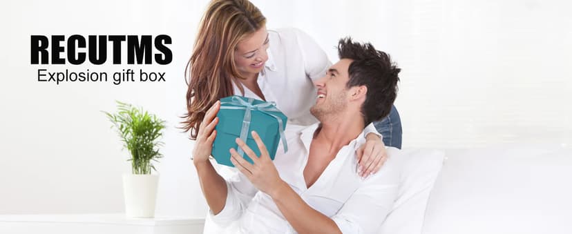 RECUTMS Explosion Box DIY Scrapbooking Set Handmade Photo Album Mothers Day Gifts,Gift Box with 6 Faces for Christmas Gift Wedding Memory Book (6 Sides)