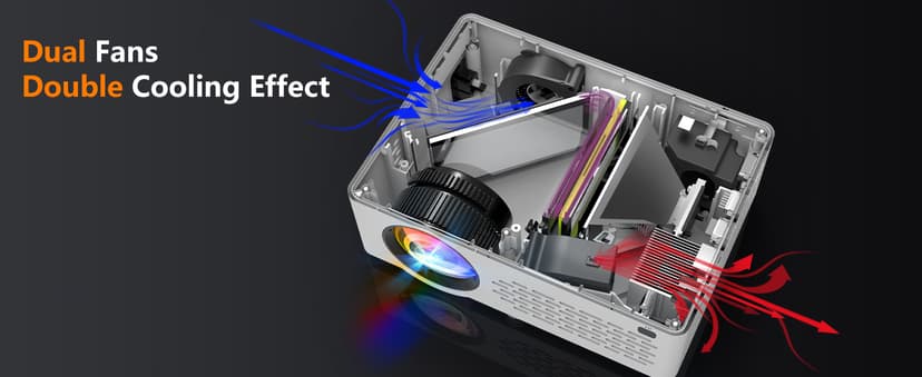 TMY Mini Projector, Upgraded Bluetooth Projector with Screen, 1080P Full HD Portable Projector, Movie Projector Compatible with TV Stick Smartphone/HDMI/USB, indoor & outdoor use