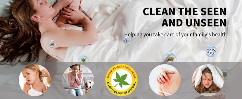 Jimmy Mattress Vacuum Cleaner, Anti-allergen Bed Vacuum Cleaner with UV-C Light & High Heating Tech, 14Kpa Suction 480W Powerful Handheld Vacuums for Dust & Pet Hair(JV35, Corded)