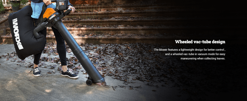 WORX WG583 40V Cordless Leaf Blower, 3 in 1 Blowers for Lawn Care with Vacuum & Mulcher, Electric Blower with Brushless Motor & 2 Speed Control, 2 Batteries & Charger Included