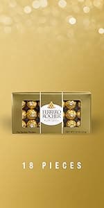Ferrero Collection Fine Assorted Confections, Premium Chocolate Variety Pack with Ferrero Rocher, Raffaello, and Rondnoir, 6.1 oz, Gift Box for Sharing with Family and Friends