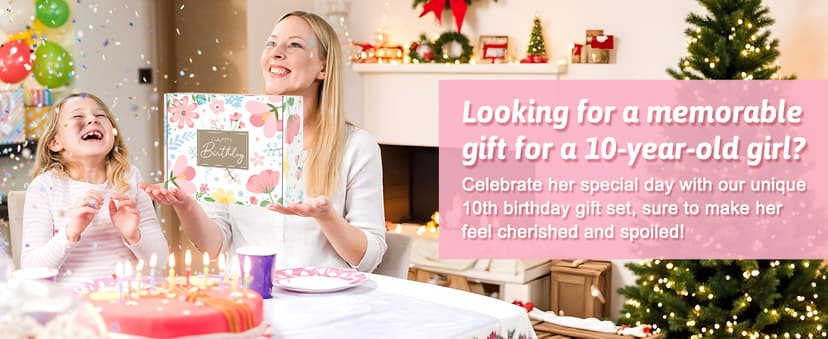 10 Year Old Girl Birthday Gift for 10 Years Old Girls Gifts Trendy Stuff 10th Birthday Gifts for Girls Ten Year Olds Girl Gift Double Digits Decorations Presents Set with Tumbler Bag Socks Bracelet