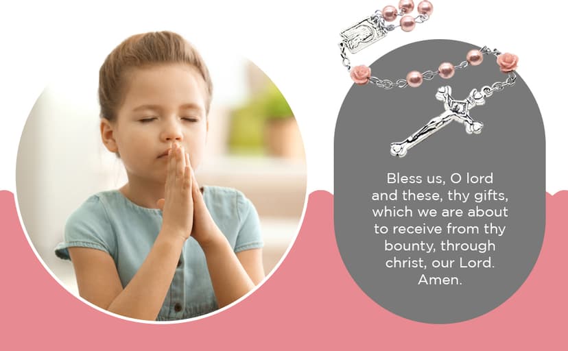 Girls My First Pink Rosary & Keepsake Box, Catholic Baptism Gifts for Baby Girl or Dedication Baptism Gifts for Girl or Kids
