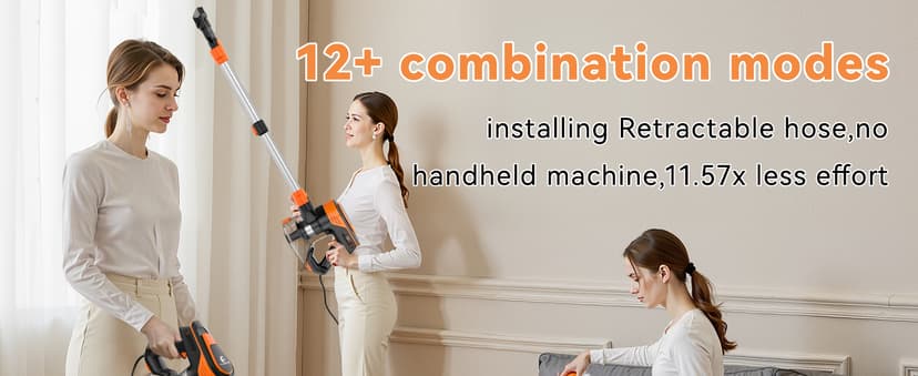 23Ft Corded Vacuum Cleaner, 600W Powerful Self-Standing Stick Vacuum for Home with 20Kpa Suction, 2 Speeds Lightweight Household Vacuum Cleaner for Carpet,Hardwood Floors and Pet Hair