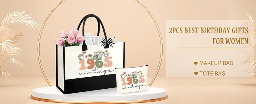 40th 50th 60th Birthday Gifts for Women Her Vintage 1965 1975 1985 Birthday Gifts Set for Grandma Mom Aunt Sister