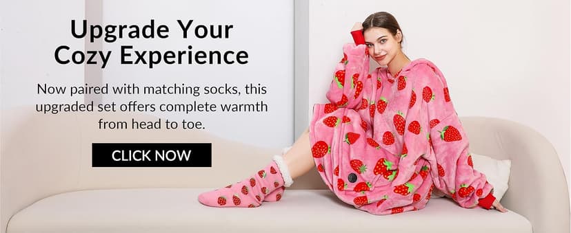 THREE POODLE Wearable Blanket Hoodie for Women, Oversized Sherpa Sweatshirt Blanket for Adults Men, Cozy Hooded Blankets, Gifts for Teen Girls Women Mom Sister