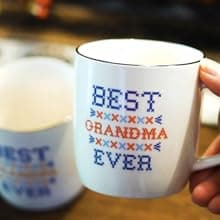 Triple Gifffted Worlds Best Grandparents Coffee Mugs for Grandma and Grandpa Gifts Ideas From Grandkids, Grandchildren, New First Time Grandparent Announcement Christmas Valentines Day, Ceramic 380ml