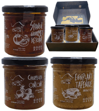 Spanish Gourmet Tapenade Gift Set - 5 Premium Mediterranean Spreads & Sauces | Olive Tapenade, Asparagus, Roasted Peppers & Ketchup | Vegetarian Food Gift Basket from Spain