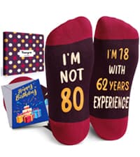 HAPPYPOP Birthday Gift Ideas for Women - Socks for 75 80 85 90 95 Year Olds, Elderly Gifts