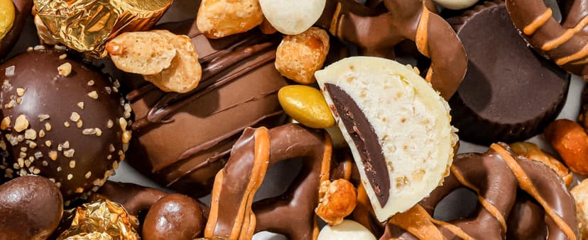 Holiday Chocolate Gift Basket- Thanksgiving and Christmas Nut and Candy Gift Box for Men, Women, Families, Corporate- Bonnie and Pop