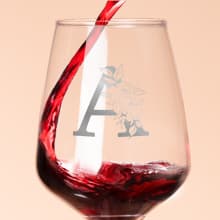 Monogrammed Wine Glass Gifts for Women, Personalized A-Z Wine Glass, Custom Gifts for Women, Unique Birthday Christmas Mother's Day Gift for Her, Mom, Wife, Friends