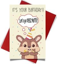 Cheerin Funny Greeting Card with Envelope - Anniversary Card - Romantic Birthday Card - Hilarious Gifts for Him Her Girlfriend Boyfriend Wife Husband