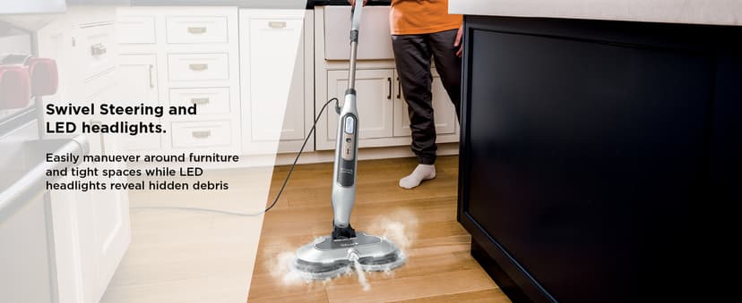 Shark Steam & Scrub with Steam Blaster Technology All-in-One Hard Floor Steam Mop with 3 Steam Modes & LED Headlights S8201, Rotator White