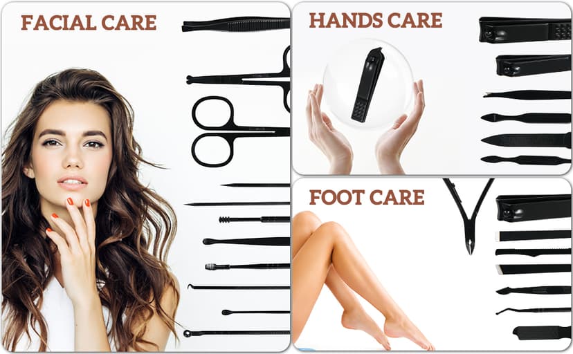 Manicure Set Professional Nail Clipper Kit-26 Pieces Stainless Steel Manicure Kit,nail Care Tools with Luxurious Travel Case