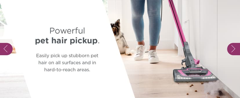 Shark HV371 Rocket Pro DLX Corded Stick, Removable Hand Vacuum, Advanced Swivel Steering, XL Cup, Crevice Tool, Upholstery Tool & Anti-Allergen Dust Brush, Fuchsia, Capacity